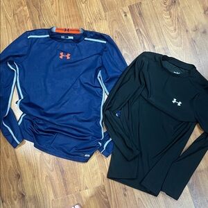 Under Armour Navy and Black Long Sleeve Tops